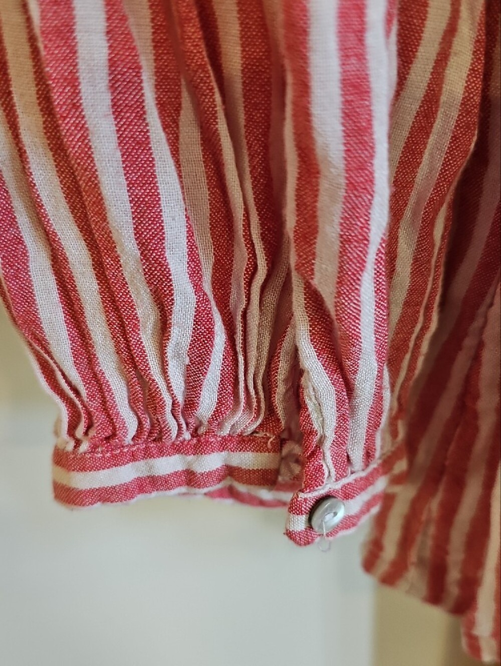 Striped Red Tassel Peasant Blouse - Picture 6 of 10